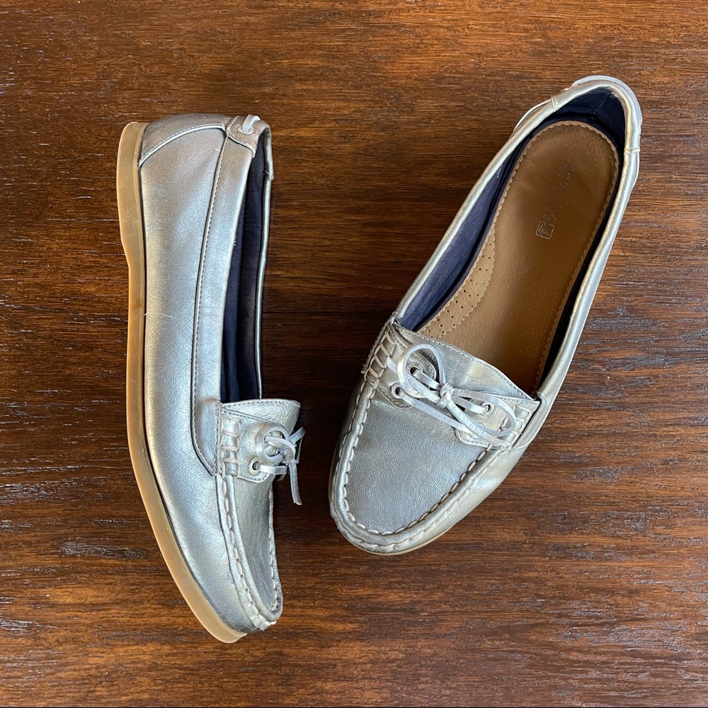 Sperry Top-Sider Lanyard Port Pewter Boat Shoe 7.5